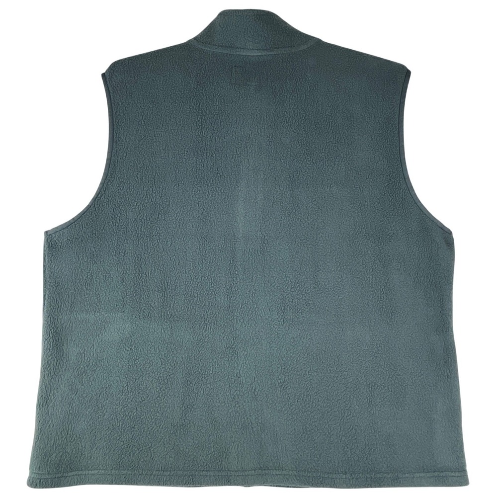 Eddie Bauer Fleece Vest Men XL Blue Gray Full Zip Outdoor Layering Mock Neck - Picture 7 of 9